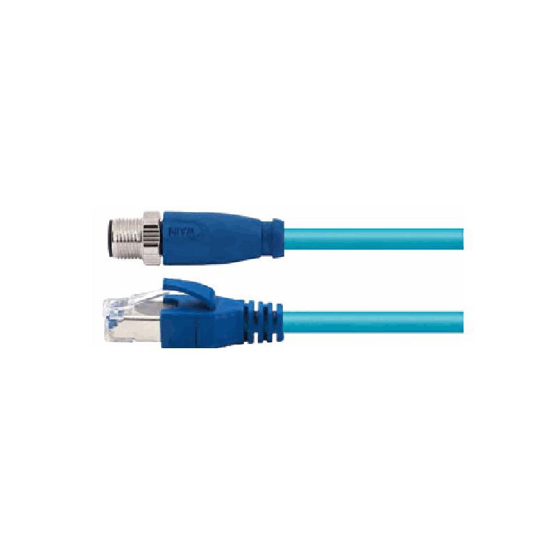 Connecteur mâle M12, 4 pol., codage D IP67, 4A, blindé